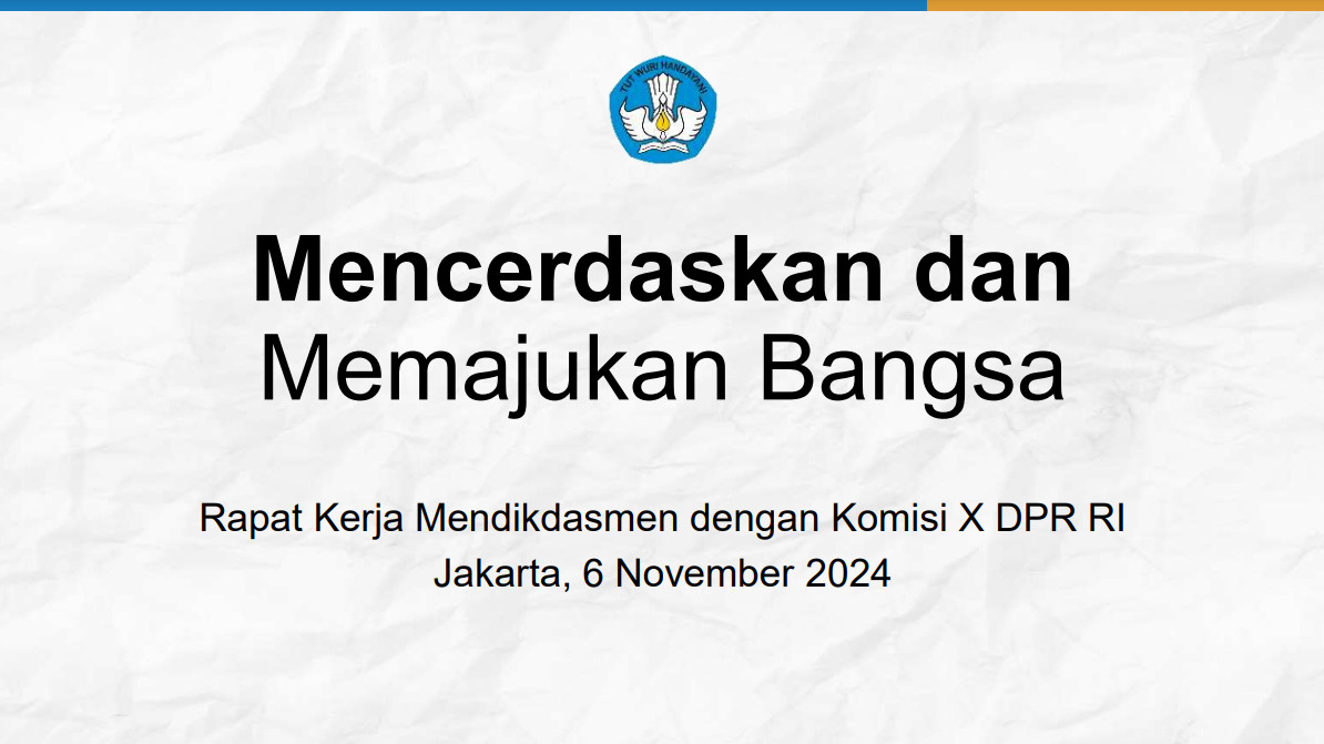 Rapat Kerja Mendikdasmen dengan Komisi X DPR RI